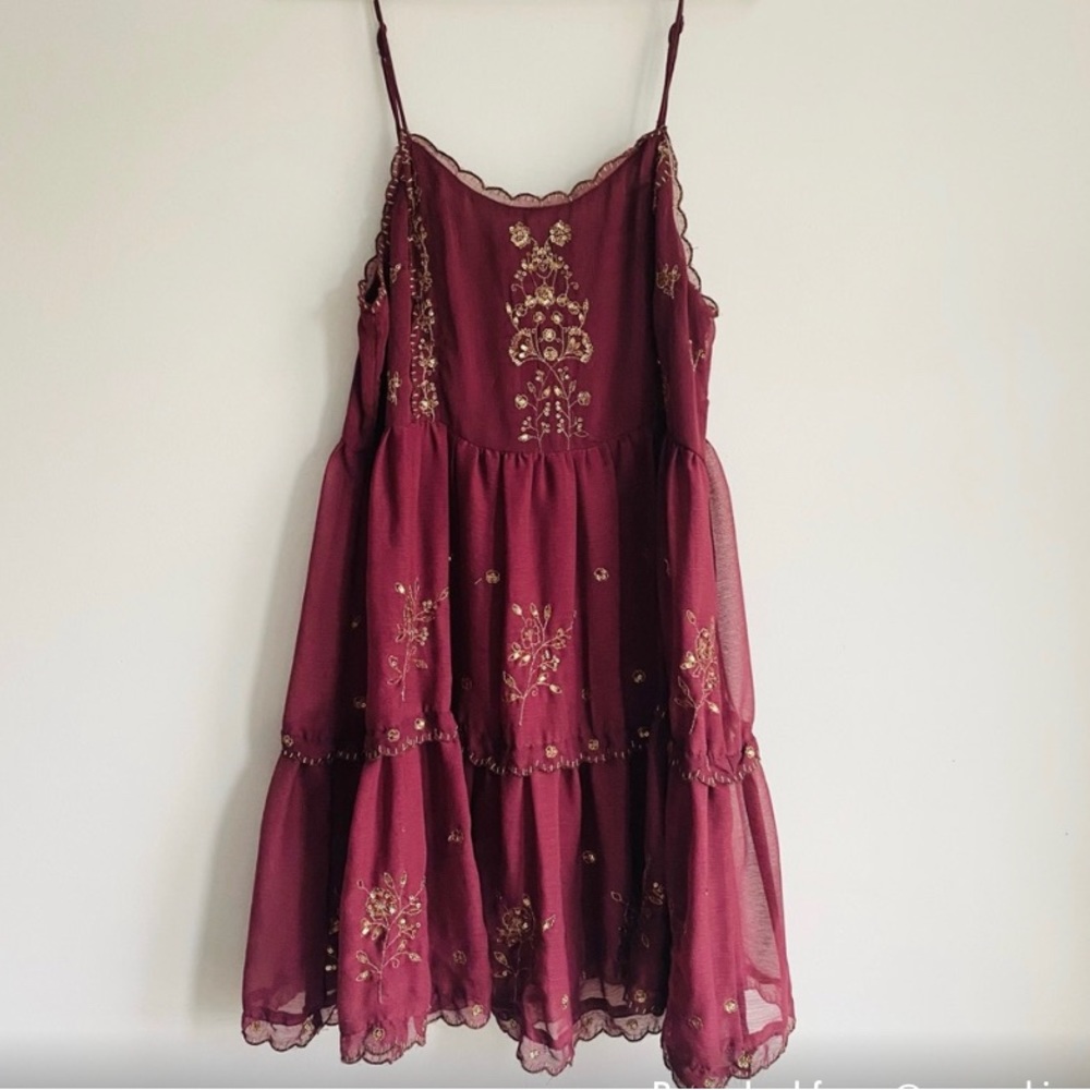 NWT Urban Outfitters Hanna Embellished Mini Dress